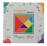 Vibgyor Vibes 7 Piece Wooden Tangram Puzzle for Mind Development of Kids