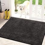 PURRUGS Dirt Trapper Door Mat 80 x 120 cm, Non-Slip Machine Washable Entrance Rug, Dog Door Mat, Super Absorbent Welcome Mat for Front Door, Back Door, Entry, Muddy Wet Shoes and Paws