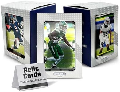 100 Assorted Football Cards, Carefully Curated Football Trading Cards from The 70's to Present - Includes 2 Memorabilia Cards (Autograph or Jersey) - from Trusted Manufacturers & Brands