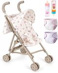 BABESIDE Baby Doll Stroller Set, Pretend Play Doll Stroller for Girls