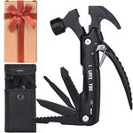 Multitool Hammer Pliers--Compact Multitool Camping Accessories Tool Pliers Saw and More--Including Bag and Gifts Box--Stocking Stuffers for Men, Christmas Gifts for Men Dad