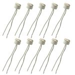 10 Pack of MR16 GU5.3 Led Bulb Base Ceramic Socket,FINELED MR16 G5.3 Mr11 Lamp Holder for 12V Halogen & LED Bulb,Wire Connector Base Socket Adapter