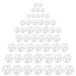 Kingrol 50 Pack Clear Plastic Fillable Ornaments Ball for Party Home Decor, DIY Art and Craft Supplies, 1-1/8, 1-1/2, 2, 2-3/8, 2-3/4 Inch