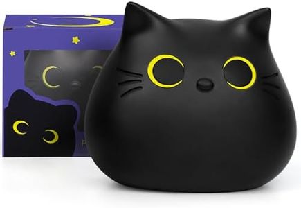 JIZWPOOM Piggy Bank, Coin Piggy Bank Black Cat Money Saving Box Gifts for Kids, Black Cat Bank Coin Box Cat Coin Bank Piggy Bank Toy for Adults Boys Girls Birthday 7 X 6 inches