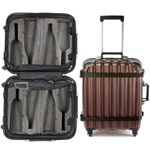 VinGardeValise - Up to 8 Bottles & All Purpose Wine Travel Suitcase (Burgundy)