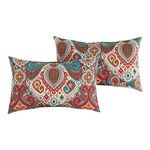 Greendale Home Fashions Outdoor 19x12-inch Rectangle Throw Pillow (Set of 2), Painted Desert