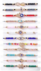 24/12 PCS Evil Eye Bracelets Pack For Women Girls Boys Mexican Braclets Set Protection Amulet Anklets Jewelry Gift