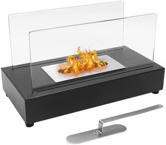 heyfurni Brasero de Table à l'éthanol, intérieur ou extérieur, Portable, sans aération, rectangulaire, Noir
