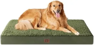 EHEYCIGA Orthopedic XL Dog Beds for Extra Large Dogs with Removable Washable Cover, Dark Green, 44x32