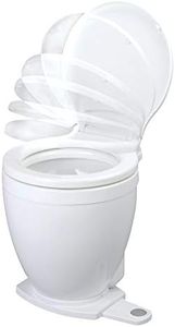 Jabsco 58500-0012, Lite Flush Compact Marine Electric Toilet with Foot Control