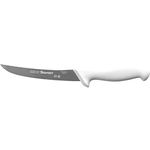 Starrett Professional Stainless Steel Kitchen Boning Knife - Narrow Curved Profile - 6-inch (150mm) - White Handle