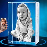 ArtPix 3D Crystal Photo, Personalized Mothers Day Gifts With Your Own Photo for Him, Her, Mom, Dad, 3D Laser Etched Picture, Engraved , Customized Memorial Anniversary Couples Gifts