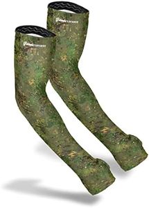 FARMER'S DEFENSE Sleeves: Anti-Scratch Sleeve for Skin & UV Sun Protection - For Gardening Harvesting Sports Outdoors -Unisex, Green Brush Camo, Large/Extra Large