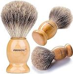 Perfecto 100% Original Pure Badger Shaving Brush, Engineered for The Best Fathers Day Gift. All Methods,Safety Razor,Double Edge Razor, Staight Razor, Shaving Razor, Its Gift for Dad Badger Brush.