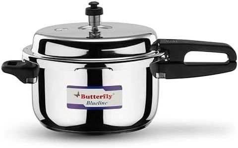 Butterfly Blue Line Stainless Steel Outer Lid Pressure Cooker, 5 Litre