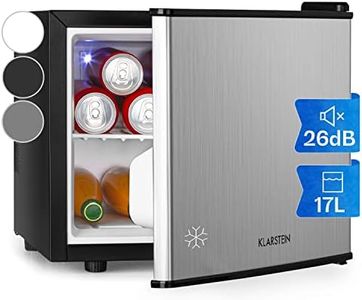 KLARSTEIN Mini Frigo de Chambre pour Boissons, Silencieux, Mini Bar Intérieur, Bières, Vins, Petit Refrigerateur Camping, 3 Niveaux de Refroidissement, Frigo Cosmetique, 0-15°C, 17L