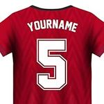 Custom football kit name and number iron on | Personalised iron on name and number for jersey | Personalised iron on sport kit name and number