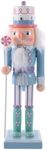 MAGICLULU Christmas Wooden Nutcracker Blue Nutcracker Figures for Holiday Party Tabletop Xmas Decoration