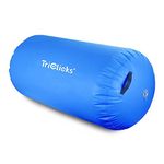 Triclicks Inflatable Air Roller Gymnastics Mats 3 Sizes 100/120 cm Air Roll Air Barrel Gymnastics Mat Tumbling Mat Fitness Exercise Training Roller for Toddler/Adults, Home Use and Gym Pad