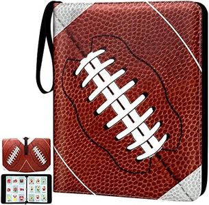 Elcoho 900 Pockets Football Card Binder for Trading Cards Holder with Sleeves Album Cards Holder Protectors with 3 D-Ring Album for Sports, Football Card Collection Storage