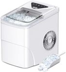 Cobuy Self-Cleaning Ice Machine Countertop, 9 Cubes Ready in 6 Mins, 12KG in 24Hrs, Portable Ice Maker Machine for Home Kitchen Office Bar Party, White