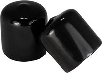 Made in USA Prescott Plastics 1 3/4"- 1.75" Inch Round Vinyl Plug Insert (50 Pack), Black Tall Rubber Flexible End Cap for Metal Tubing, Fence, Glide Insert for Pipe Post and Furniture