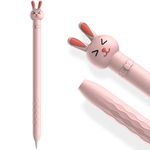 AhaStyle Silicone Case for Apple Pencil 1 Sleeve Fruit Design Soft Protective Cover Grip Accessories Compatible with Apple Pencil 1st Generation (Apple Pencil 1st, Pink Rabbit)