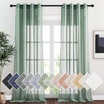 NICETOWN Linen Curtains Flax Sheer 