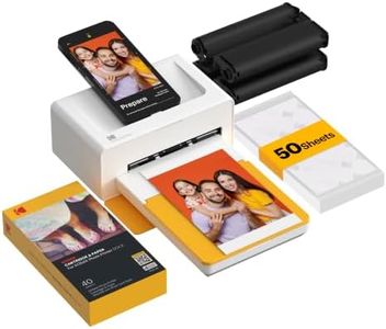 KODAK Dock Plus 4PASS Instant Photo Printer (4x6 inches) + 90 Sheets Bundle (10 Initial Sheets + 80 Sheet Pack)