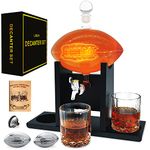 Football Whiskey Decanter Set with Glasses Spout Football Chiller,47oz Whiskey Decanter Sets for Men,Tequila Liquor Decanter Whiskey Set Bourbon Gifts for Men Gifts for Dad Boyfriend Him Husband