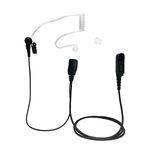 ProMaxPower 2-Way Radio FBI Police Surveillance Clear Tube Earpiece for Motorola DEP550 MTP3550 XPR3300e XiR-E8606