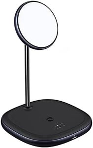 Baseus Wireless Fast Charger Swan 2 in1 Magnetic Bracket 20w + Charger 1 USB 12v 2a (US) + Cable Type-C 3A (1m,Black)
