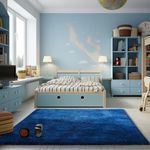 Ophanie Blue Rug, Boys 4x6 Rugs for