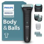 Philips Norelco Body Groomer 5000 Series, Intimate Hair Trimmer & Shaver for Men with Dual 100% Showerproof Full Body Shave & Trim Heads and Two Bi-Directional Body Hair Combs, BG5495/50