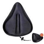 Uniavo Waterproof Classic U12 Silica Gel and High-density Foam Bicycle Seat Cover for Wide Seats (Black)