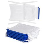 Refillable Ice Bags with Clamp Closure [Pack of 5] Large, 6-1/2 x 14 – Reusable Easy Filling Hospital Icepack with Soft Outer Covering and Leak Resistant Inner Layer + Vakly First Aid Kit Guide (5)