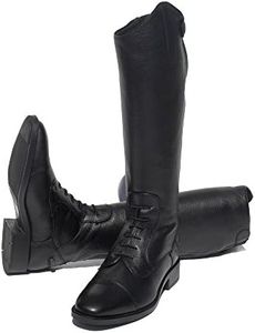 Rhinegold Young Rider Elite Luxus Soft Leather Riding Boot, Black, 4 (EU37)