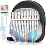 MUINS Clear Kalimba Thumb Piano,Transparent Crystal Acrylic Finger Piano Kalimba 17 Key,Bear Shape Thumb piano,Musical Instrument Gifts for Adults Beginners (Bear Hand)
