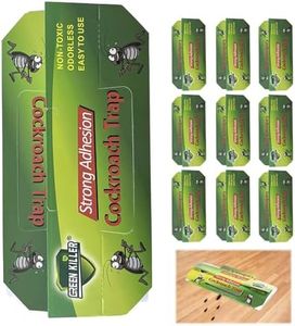 Cockroach Traps Indoor Sticky- Strong Adhesive Glue Traps for Roaches, Bugs, and Other Crawling Insects (10)