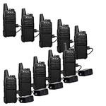 Retevis RT22 Walkie Talkies for Adults, Long Range 2 Way Radios Rechargeable 16 Channel FRS Mini VOX Hands-Free,Two Way Radio for School Restaurant Retail(10 Pack)