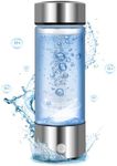 Hydrogen Water Bottle,420ml Hydrogen Water,Hydrogen Water Bottle Generator Improve Water Quality in 3 Minutes,Portable Hydrogen Water Ionizer Machine for Home,Office and Travel(Silver)