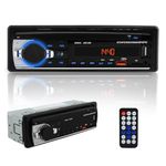 Car Radio Receiver, Bluetooth Single Din Car Stereo System Handsfree and App Control, Car Radio Stereo System Supports AM FM Dual USB SD AUX,Not a CD Player(As shown)