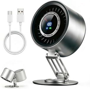 Yison Smart Metal Desk Fan, [Jet Engine Design] Powerful Desktop Fan with 20dB Ultra Silent Mode, 11-Speed High Velocity Table Fan for Office, Cordless Rechargeable Battery Operated