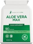 Aloe Vera Complex - 90 Capsules - Colon Cleanse and Flush - Gentle, Effective Aloe Vera Tablets for The Body - Powerful Natural Ingredients Including Garlic, Ginger and Wild Yam - High Strength Detox