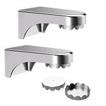 BEYUDG 2PCS Magnetic Soap Holder for Bathroom Soap Dish Stainless Steel Magnetic Soap Holder Adhesive Wall Mounted Soap Holders for Shower Tub and Kitchen Sink Rust Proof