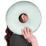 Piercing Pillow | Ear Piercing Pillow for Side Sleepers | Ear Pain Relief | Adjustable Filling | Donut Pillow for Ear | Reduces Ear Pressure | Pillow with Ear Hole | CNH Ear Pillow | Earring Pillow