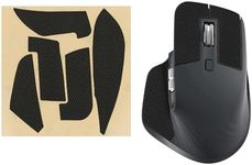 kwmobile Mouse Grip Tape Compatible with Logitech MX Master 3S Grip Tape - Non-Slip Faux Leather - Black