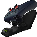 Orzly controller charger stand for Google Stadia works as dock for all type C controllers - Jet Black edition