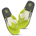 DOCTOR HEALTH SUPER SOFT Men & Anti-Skid Flip Flops with Acupressure Massage Footbed|Lightweight|Soft|Doctor-Recomended Slipper for Pain Relief|All Day Wear Acupressure Slipper, Multicolor, 8 UK