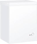 Fcicarn Compact Chest Freezer, 3.5 Cu.Ft. Deep Freezer with Dividers and Basket, Manual Temperature Control, for Home Use, White